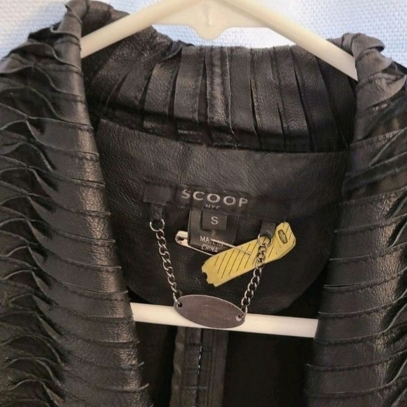 Scoop  NYC  leather  Jacket Size Small - Picture 4 of 9
